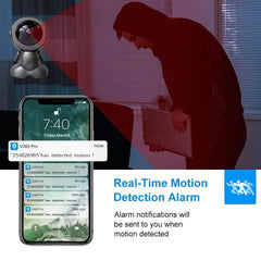 Camera de supraveghere inteligenta pentru interior cu WiFi si control prin aplicatie V380 Pro