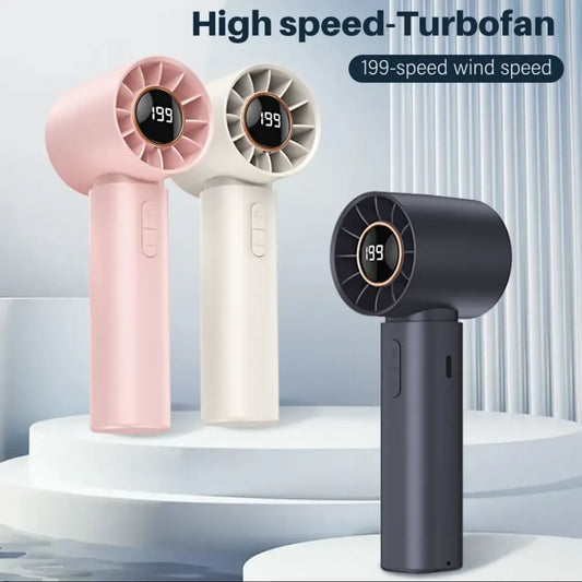 Ventilator portabil turbo fara elice cu afisaj LED si incarcare Type-C