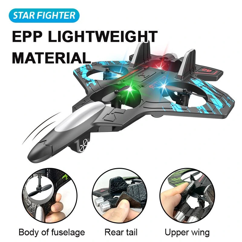 Avion cu Telecomandă pentru Acrobații 360°, Lumini LED, Design Aerodinamic - imagine 5
