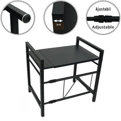 Raft Metalic Extensibil pentru Cuptor cu Microunde, Organizator Bucătărie Ajustabil