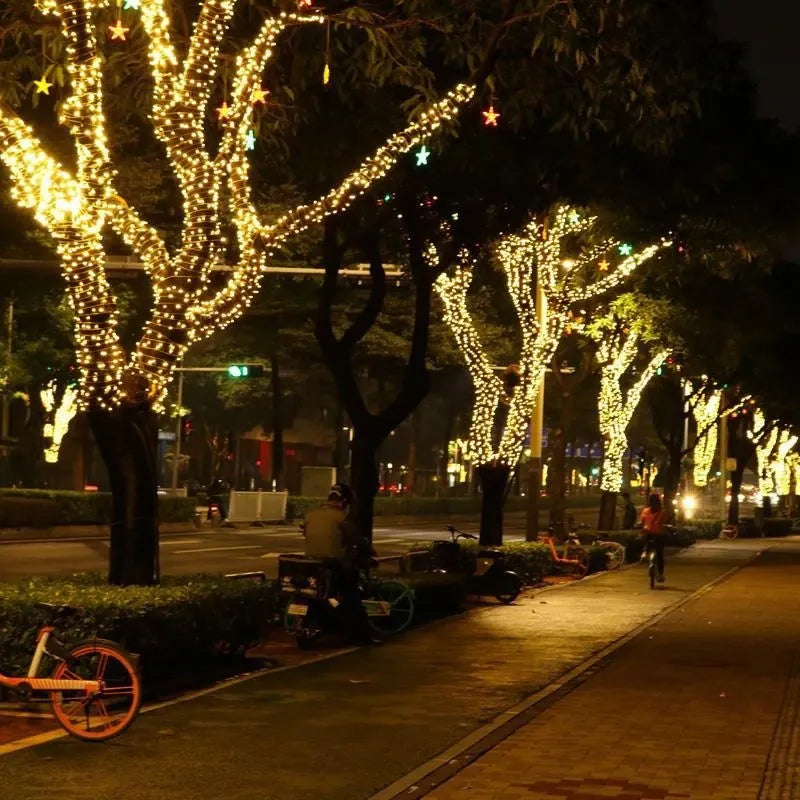 Instalație Liniară de Crăciun 100 m cu 480 LED-uri – Exterior și Interior
