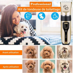 Set Mașină Profesională de Tuns Animale Fără Fir
