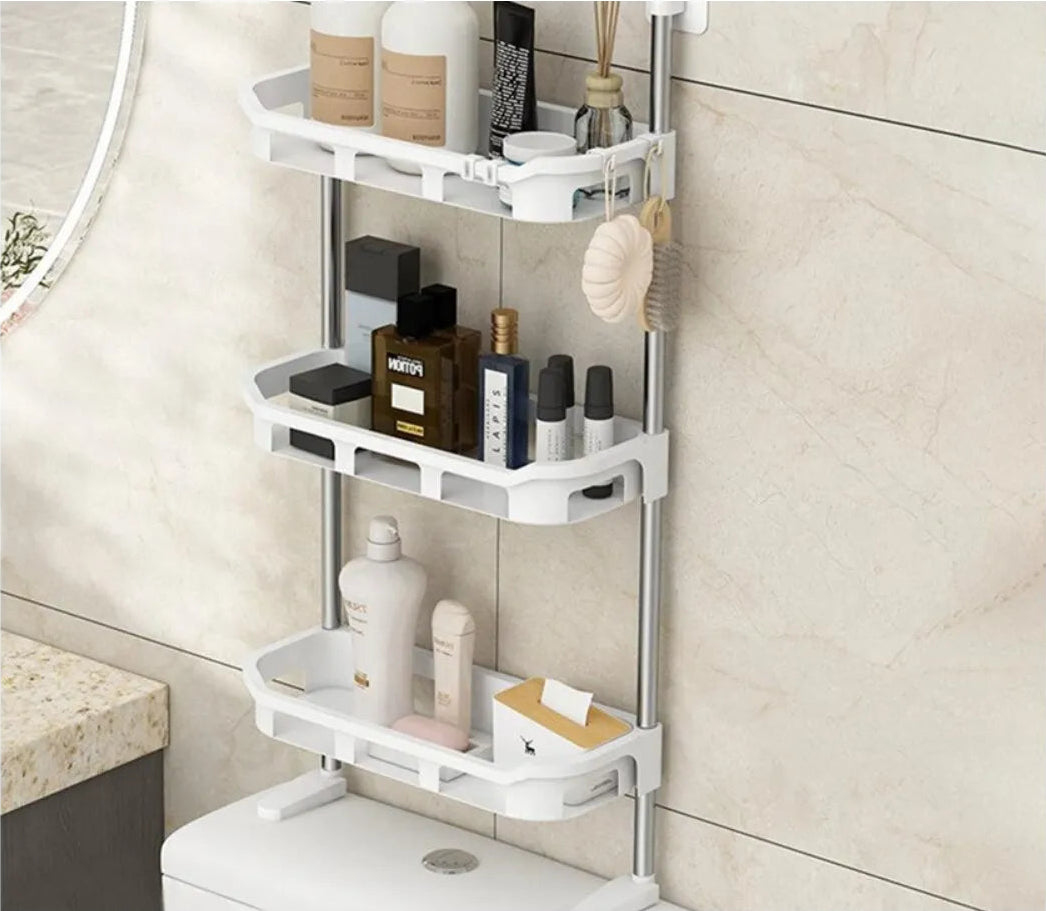 Etajeră pentru Baie cu Prindere Adezivă 3 Etajere