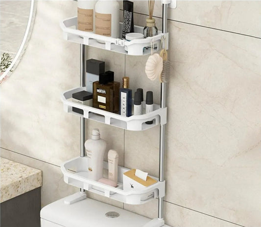 Etajeră pentru Baie cu Prindere Adezivă 3 Etajere
