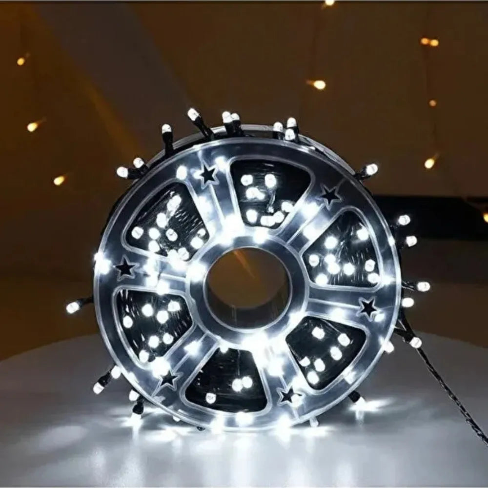 Instalație Rolă de Crăciun 100m cu 500 LED-uri Diamant – Pentru Exterior și Interior