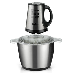 Tocător Electric Multifuncțional RAF cu Bol Inox 3L și 4 Lame Duble din Oțel Inoxidabil