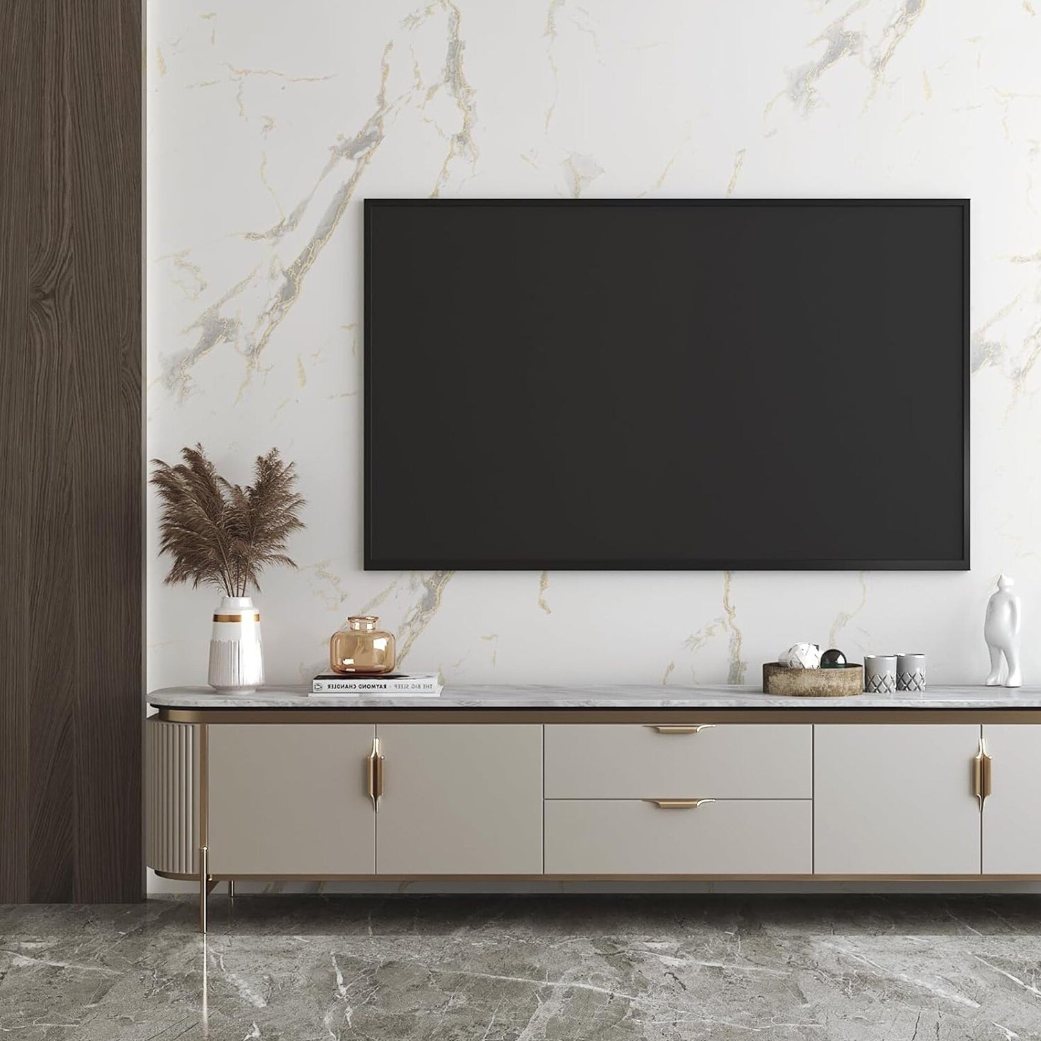 Autocolant marmura autoadeziv alb cu auriu pentru decor elegant - imagine 7