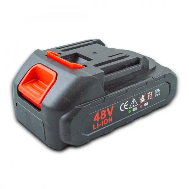 Acumulator 48V Li-Ion – Capacitate mare pentru autonomie extinsă. Compatibil cu diverse scule electrice.