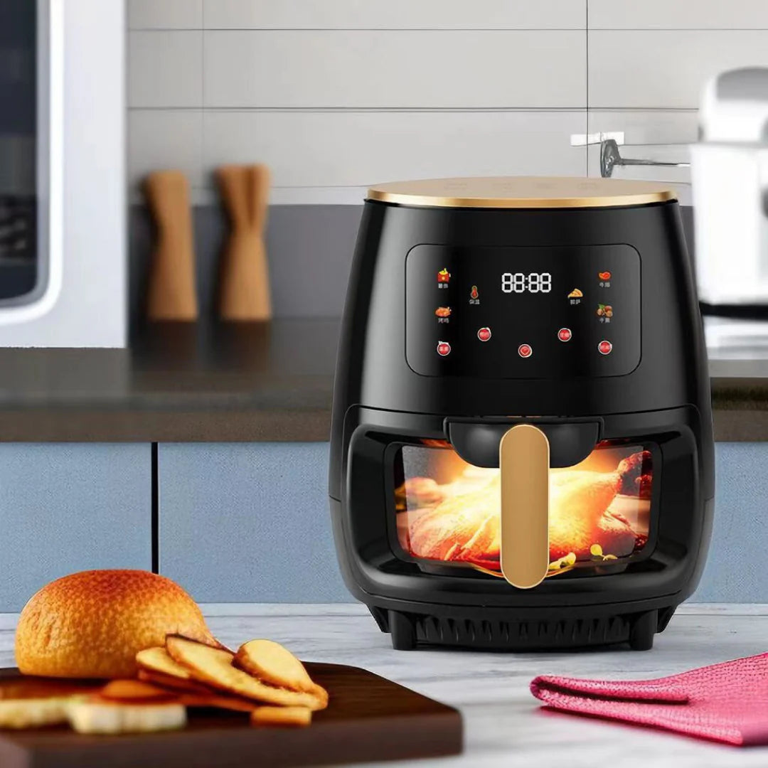 Friteuză cu Aer Cald 6L – 2400W, Touch LCD, Fără Ulei, Gătit Sănătos - imagine 6