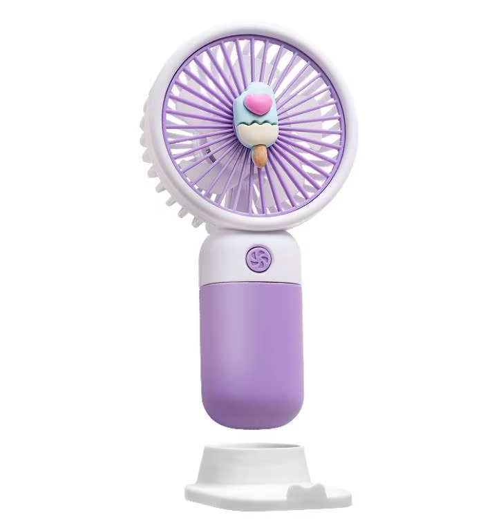 Ventilator de Birou Colorat cu Suport Telefon - imagine 2