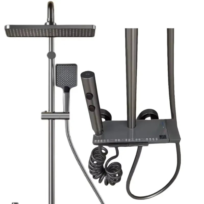 Set Duș Modern Gri Mat