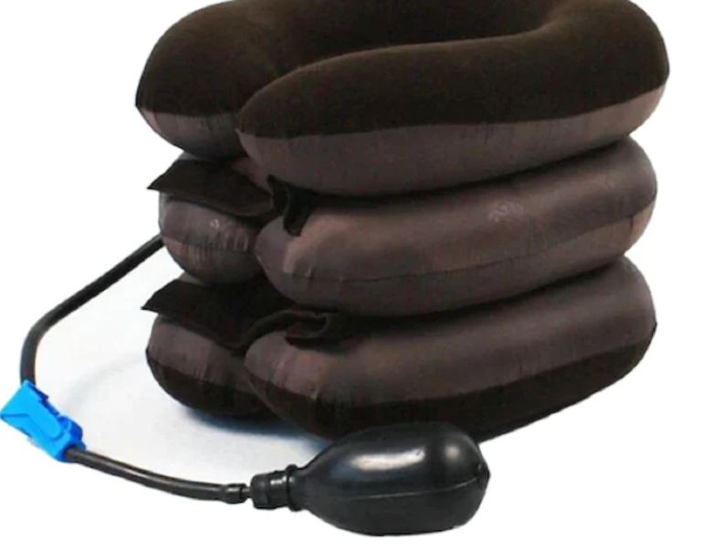 Guler Cervical Gonflabil cu 3 Straturi, Reglabil, pentru Susținerea Gâtului și Relaxarea Zonei Cervicale