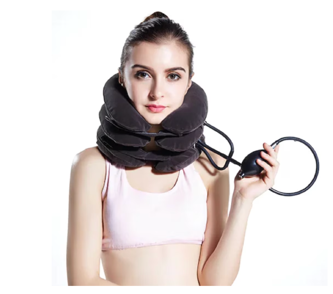 Guler Cervical Gonflabil cu 3 Straturi, Reglabil, pentru Susținerea Gâtului și Relaxarea Zonei Cervicale - imagine 2