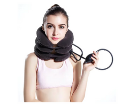 Guler Cervical Gonflabil cu 3 Straturi, Reglabil, pentru Susținerea Gâtului și Relaxarea Zonei Cervicale