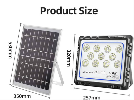 Proiector Solar LED 600W Honor cu Telecomandă și Control Automat al Luminii - imagine 2