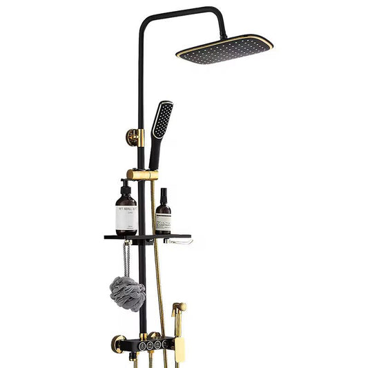 Set de Duș Modern cu Suport Culisant și Cap de Duș Tip Ploaie