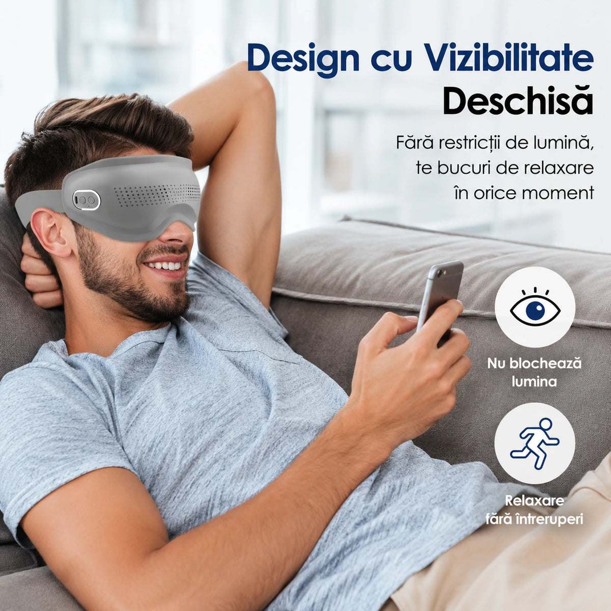 Aparat de Masaj Ocular Promagg cu Căldură și Vibrații - imagine 3