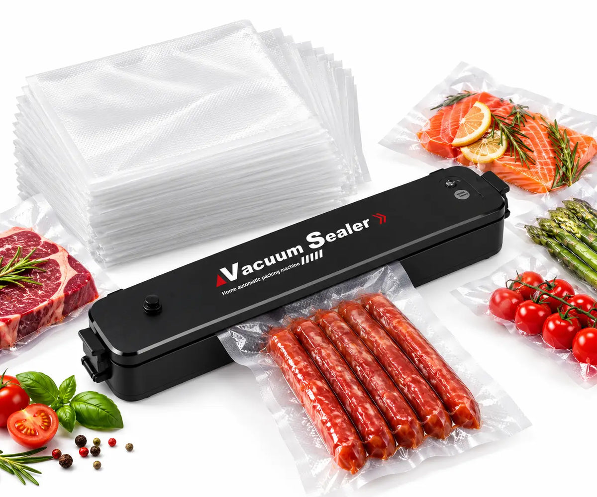Pachet Aparat de Vidat și Sigilat 90W + 100 Pungi Gofrate 20x30 cm