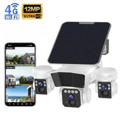 Cameră de Supraveghere Solară 12MP cu Multi - Lentile 4G - Promagg.ro