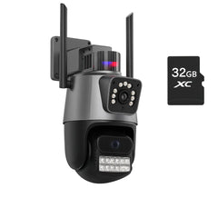 Cameră IP Dual Jortan 6MP JT-9687 PRO, 360° Panoramic, WiFi/LAN, Card microSD 32GB inclus