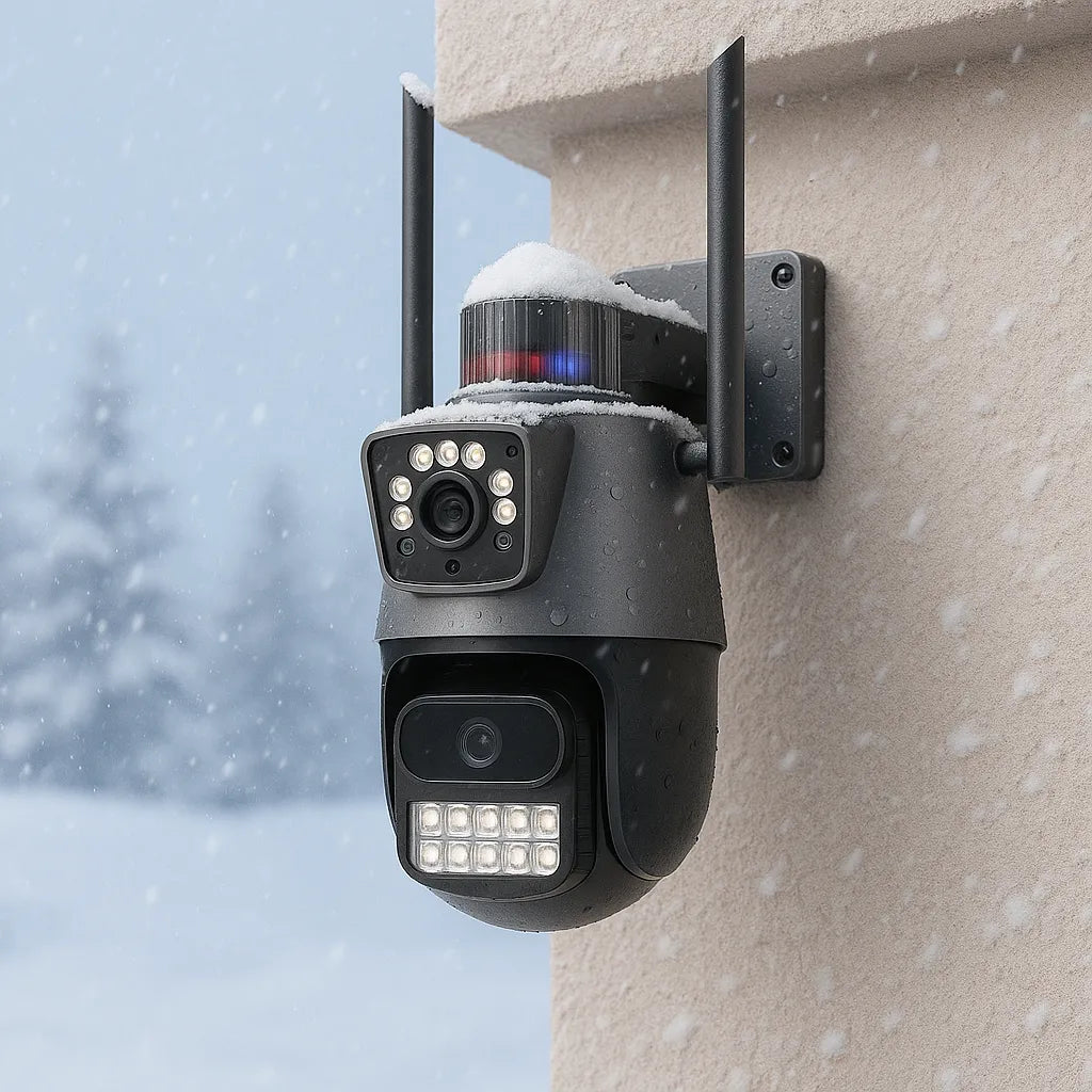 Cameră IP Dual Jortan 6MP JT-9687 PRO, 360° Panoramic, WiFi/LAN, Card microSD 32GB inclus - imagine 5