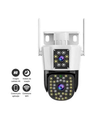 Camera de Supraveghere Dubla WiFi Jortan JT-8293QJ 6MP Full HD cu Alarma si Card 32GB - imagine 3
