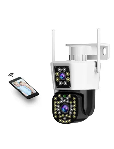 Camera de Supraveghere Dubla WiFi Jortan JT-8293QJ 6MP Full HD cu Alarma si Card 32GB - imagine 4