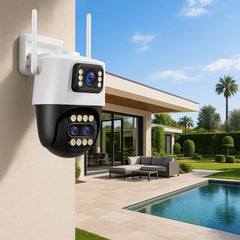 Camera de Supraveghere Tripla Jortan JT-9999 PRO, 9MP, WiFi/LAN, Night Vision, Card MicroSD 32GB - imagine 3