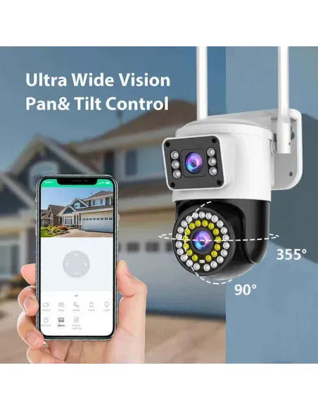 Camera Supraveghere WiFi JORTAN JT-8696QJ, 6MP, Rotire 360°, Vedere Nocturna Color - imagine 3