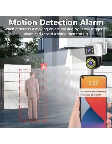 Camera Supraveghere WiFi JORTAN JT-8696QJ, 6MP, Rotire 360°, Vedere Nocturna Color - imagine 4
