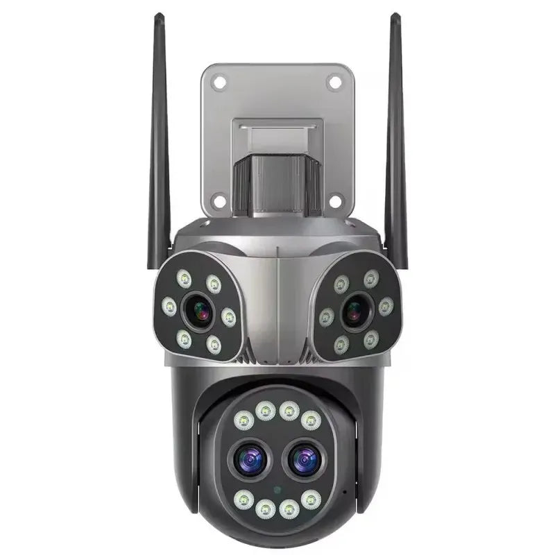 Camera Supraveghere WiFi JORTAN JT-8856, 6MP, 4 Lentile cu Zoom, Rotire 360°, Alarma, Vedere Nocturna Color, Waterproof