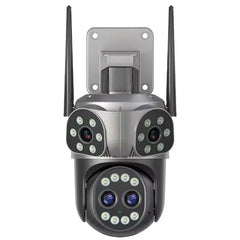 Camera Supraveghere WiFi JORTAN JT-8856, 6MP, 4 Lentile cu Zoom, Rotire 360°, Alarma, Vedere Nocturna Color, Waterproof