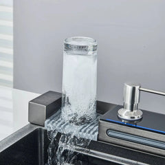 Chiuveta Multifunctionala cu 2 Cascade cu Accesorii Incluse, Afisaj Digital a Temperaturii si Robinet Cascada