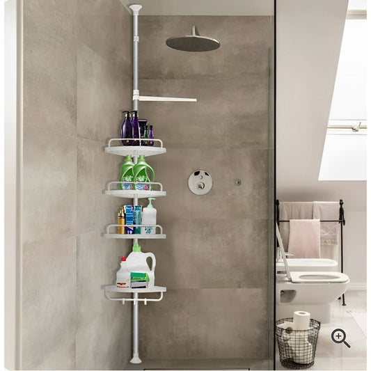 Etajera telescopica pentru baie, 4 rafturi, 100 - 260 cm - Promagg.ro