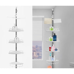 Etajera telescopica pentru baie, 4 rafturi, 100 - 260 cm - Promagg.ro