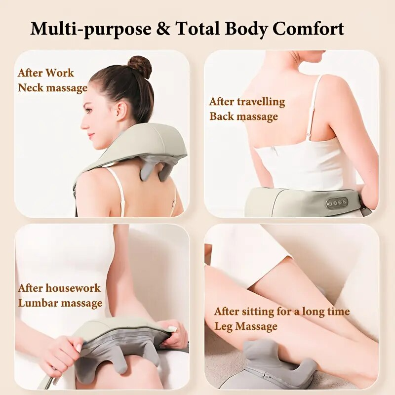 Aparat masaj cervical pentru relaxare musculara si confort zilnic - imagine 2