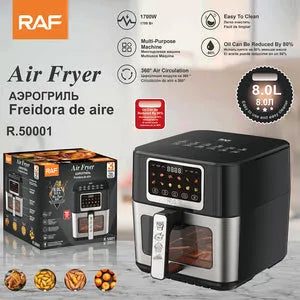 Friteuză Air Fryer Digitală RAF 8L, 1700W, Fereastră Vizualizare, Fără Ulei - imagine 8