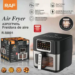 Friteuză Air Fryer Digitală RAF 8L, 1700W, Fereastră Vizualizare, Fără Ulei - imagine 8