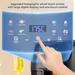 Friteuză cu Aer Cald 8L – 2400W, Touch LCD, Fără Ulei, Gătit Sănătos