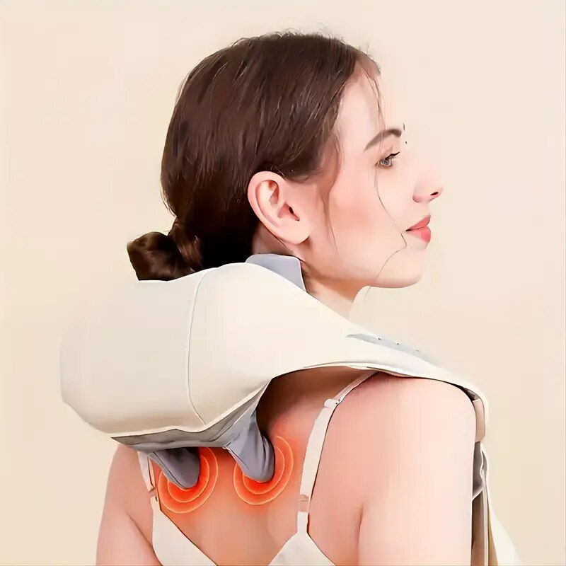 Aparat masaj cervical pentru relaxare musculara si confort zilnic - imagine 5