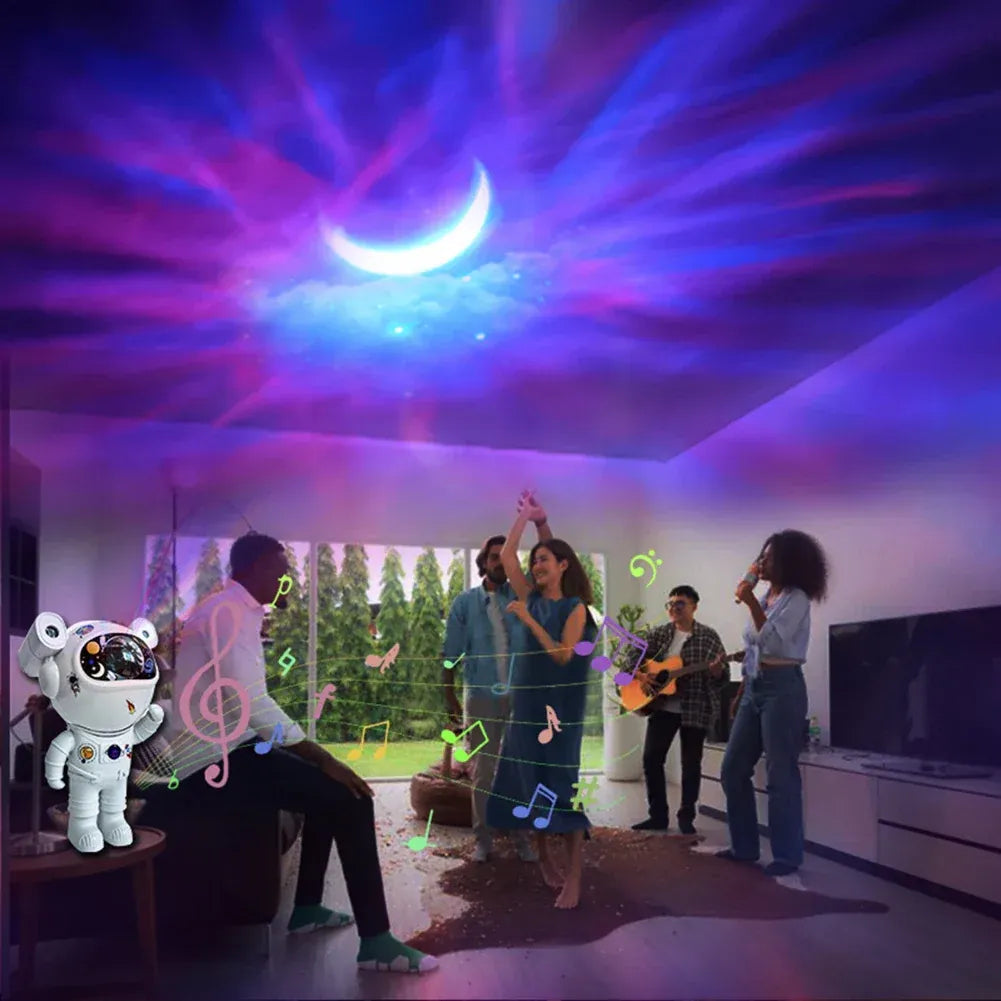 Proiector LED Astronaut cu Sunete, Lumini și Conexiune Bluetooth - imagine 2
