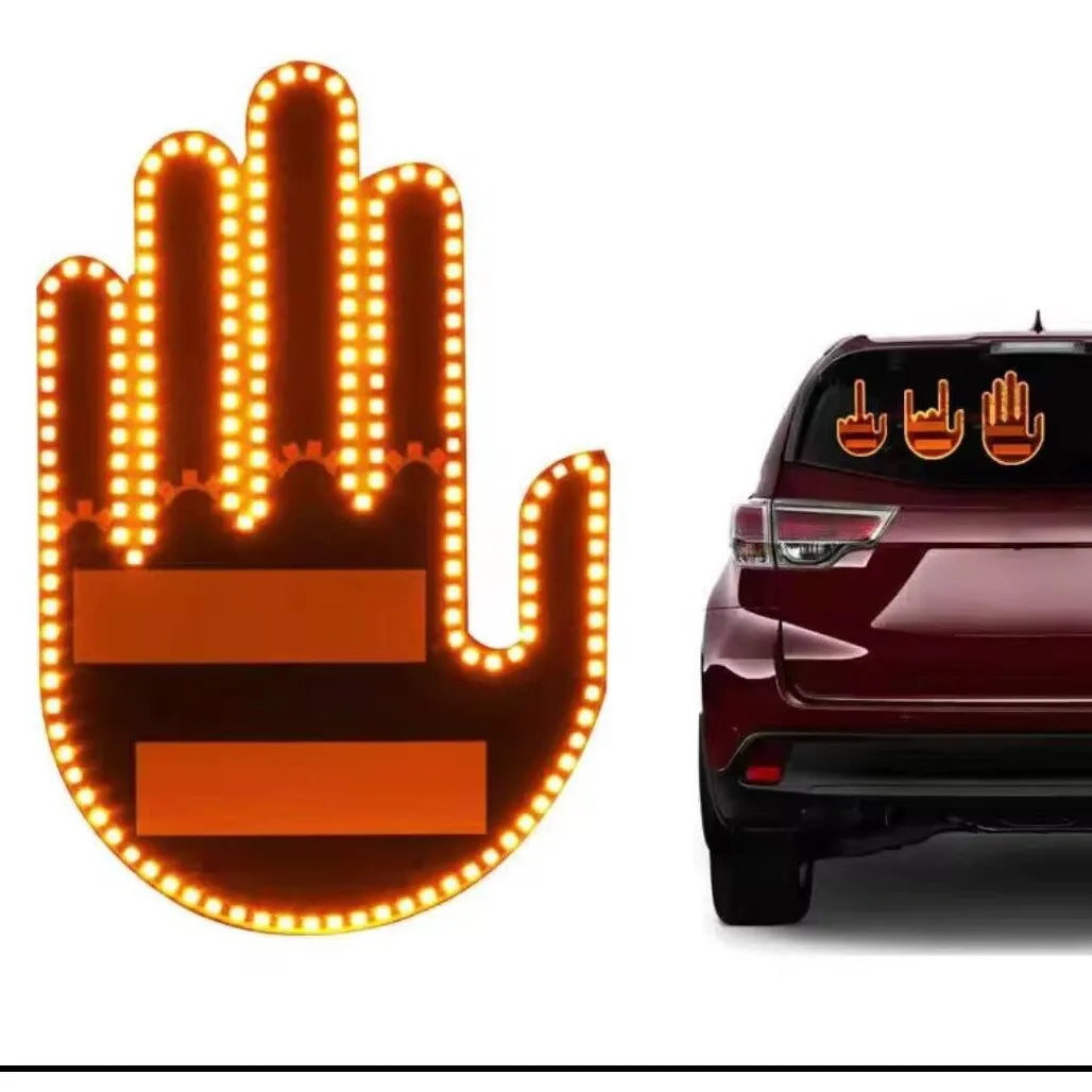Semn LED Auto cu Telecomandă Tip Mână - imagine 4