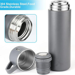 Set termos 500 ml cu 3 cesti din inox, ideal pentru calatorii si activitati in aer liber