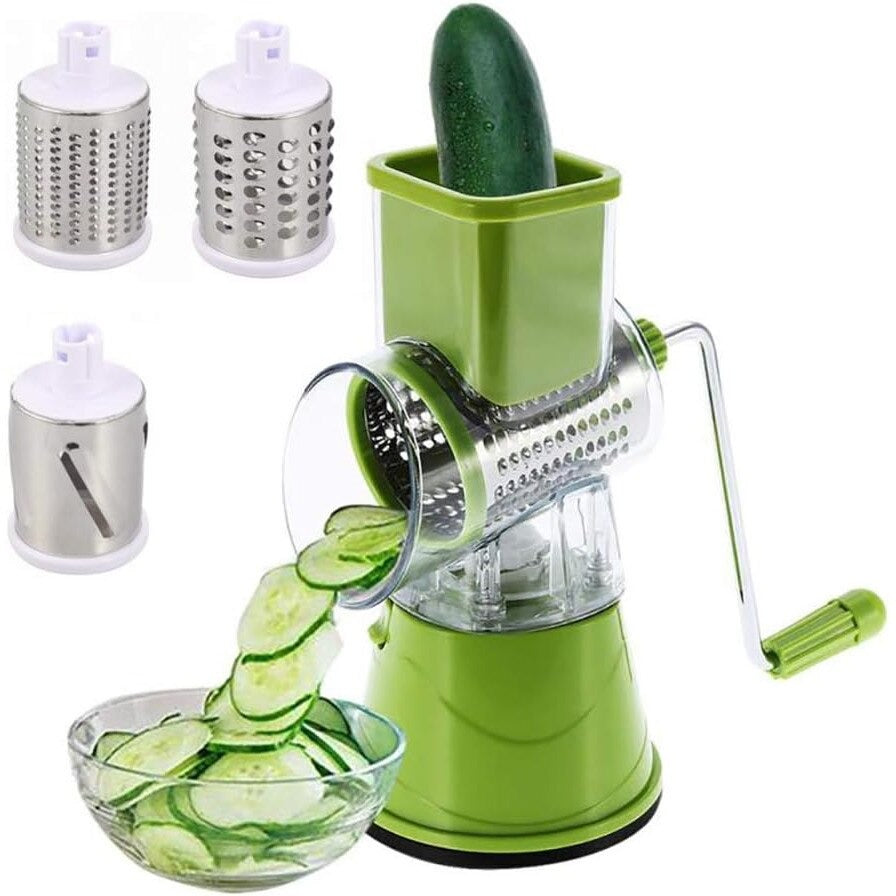 Razatoare rotativa manuala cu 3 lame din inox pentru taiere rapida - imagine 7
