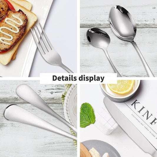 Set Tacâmuri din Inox 24 Piese pentru 6 Persoane