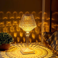 Veioză LED cu Atingere, Acrilic Transparent, Reglabilă, Reîncărcabilă USB