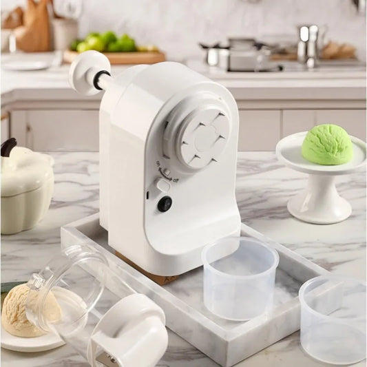 Concasor electric de gheață 20W cu încărcare USB și lame inox, alb