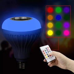 Bec muzical Bluetooth E27 multicolor cu telecomanda