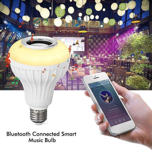 Bec muzical Bluetooth E27 multicolor cu telecomanda
