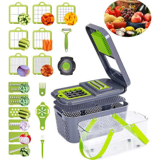 Răzătoare Multifuncțională pentru Legume și Fructe cu 22 Accesorii